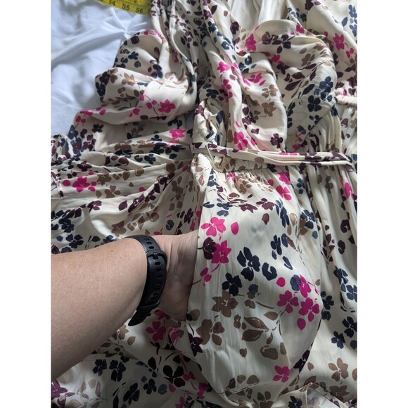 Lane Bryant Dress Womens 24 Multi Floral Boho Chic Flounce Hem Midi Cottagecore - Picture 12 of 16